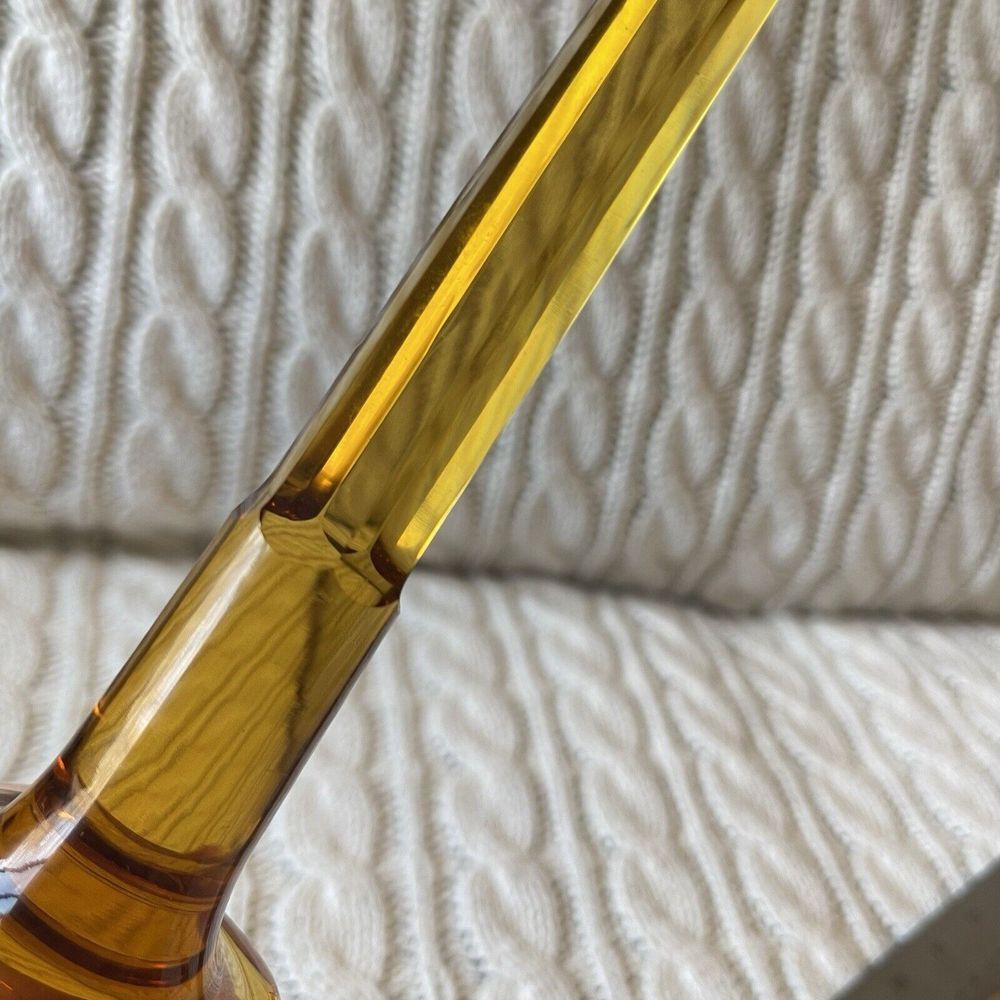 MOSER Decanter Stopper Replacement AMBER Vintage Glass Bohemian 11" - Picture 11 of 13